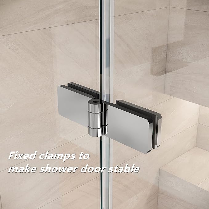 36 * 55 Inch Bathtub Shower Door,Bathroom Door with Bottom Seal,Liftable and Foldable Glass Door,Rectangular Bathtub Screen,Installed on Left and Right Sides