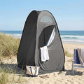 4x4ft Pop Up Privacy Shower Tent with Top Window, 3.6lbs Liightweight Dressing Room, Portable Toilet Stall with Carry Bag for Camping, Beach, Outdoors (Dark Gray)