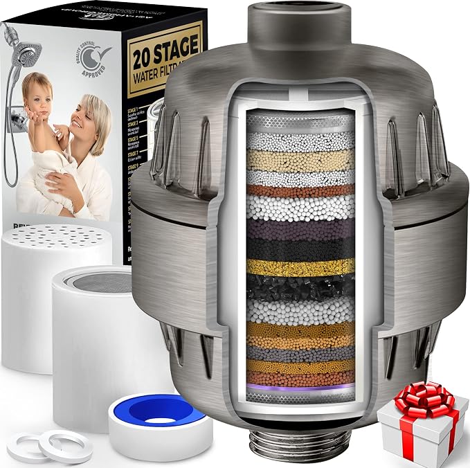 AquaHomeGroup 20 Stage Shower Head Filter by Aquahomegroup