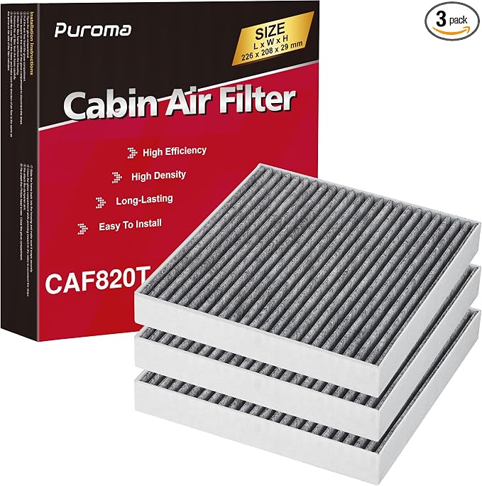 Puroma Cabin Air Filter with Activated Carbon, Replacement by Puroma