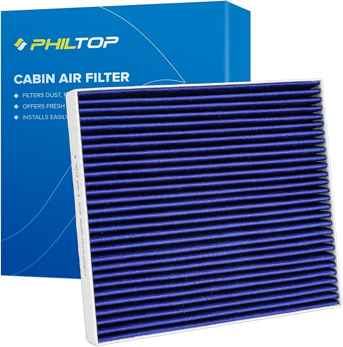 PHILTOP Premium HEPA Cabin Air Filter w/Dual Activated Carbon, Compatible by PHILTOP