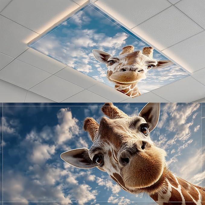 2 Pack Fluorescent Light Covers- 4 x 2 Feet Magnetic Ceiling Light Cover Room by BSFHH