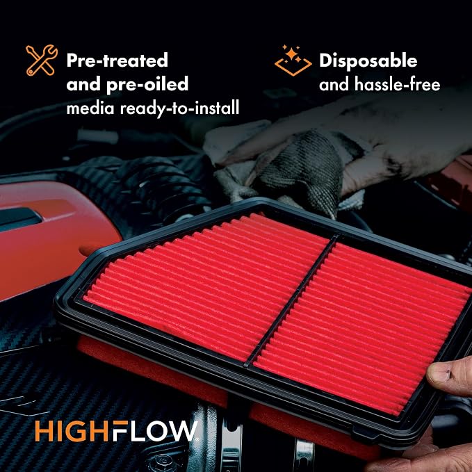 HIGHFLOW High Performance, Pre-Oiled Disposable Engine Air Filter PA99222X | - Image 4