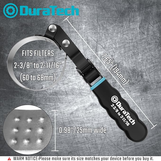 DURATECH Extra Small Swivel Oil Filter Wrench, Oil Filter Removal Tool - Image 2