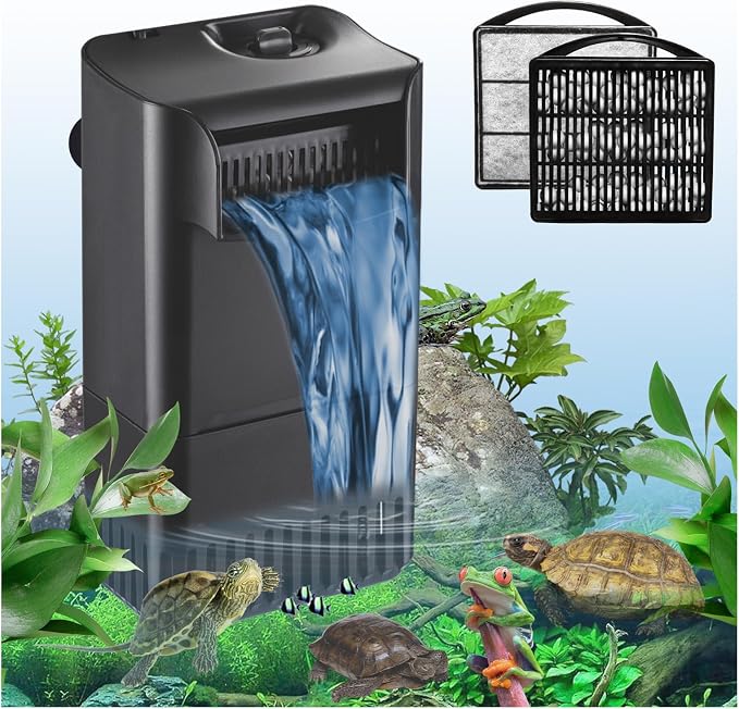 222GPH 10W Turtle Tank Filter Aquarium Filter Power Adjustable 10-40 Gal. Small - Image 8