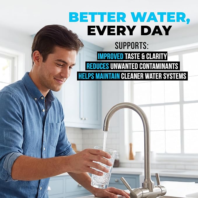 1 Micron 10" x 2.5" Activated Carbon Whole House Water Filter Replacement - Image 5