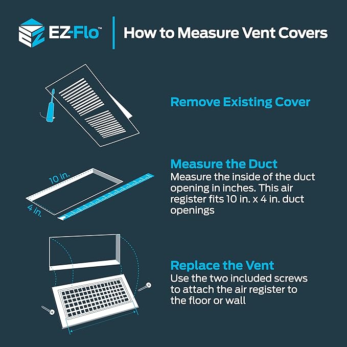EZ-FLO 10 x 4 Inch Air Vent Cover - Image 7