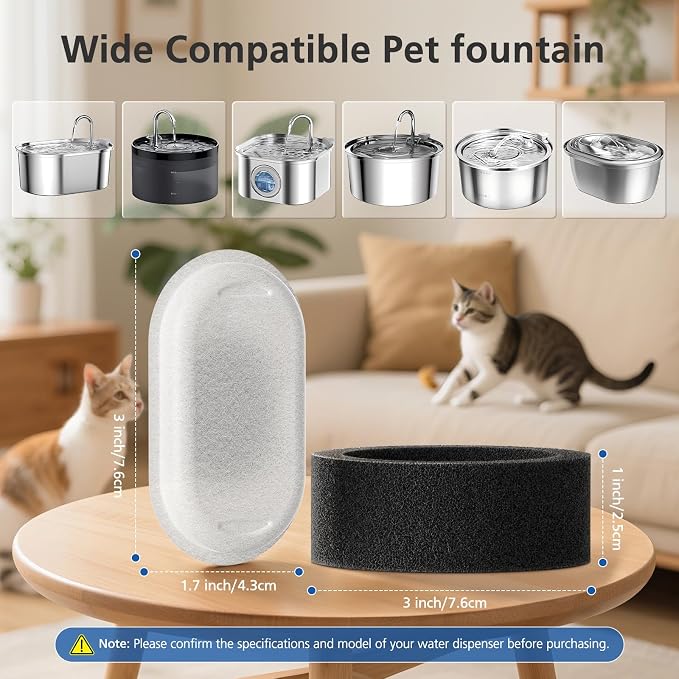 50 Pack Cat Water Fountain Filters - Image 3