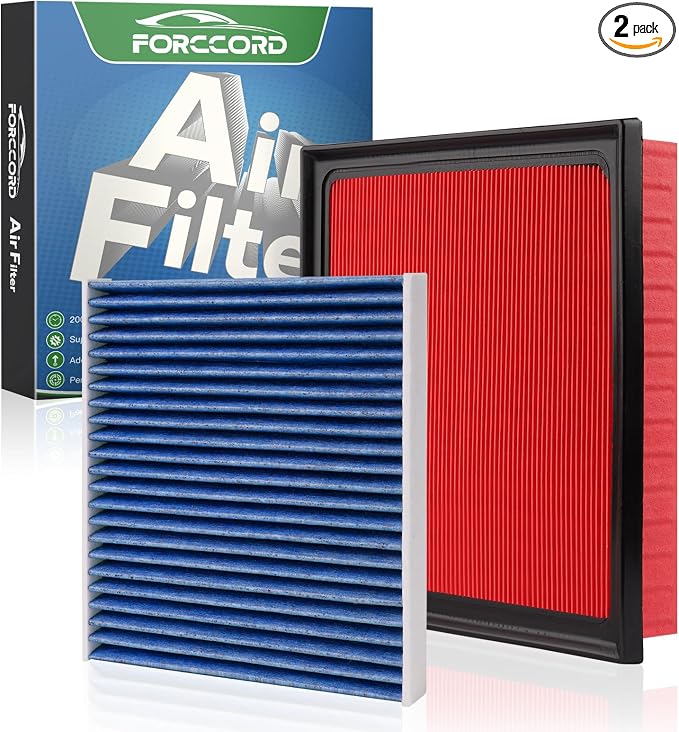 Cabin & Engine Air Filter Fit for Toyota RAV4 2019-25, Camry 2018-24, by Forccord