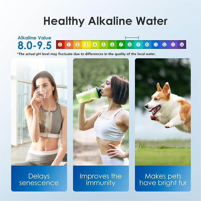 Waterdrop Slim Alkaline Water Filter Dispenser, Large 35-Cup, Up to PH 9.5 - Image 2