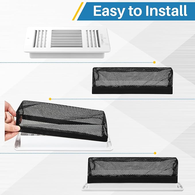 Zonon 12 Pcs 6 x 10 Inch Floor Register Cover Trap Vent Screen - Image 3