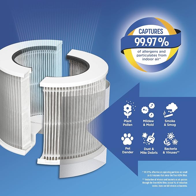 Clorox Tabletop Air Purifier True HEPA Replacement Filter, 200 Sq. Ft. Capacity - Image 2