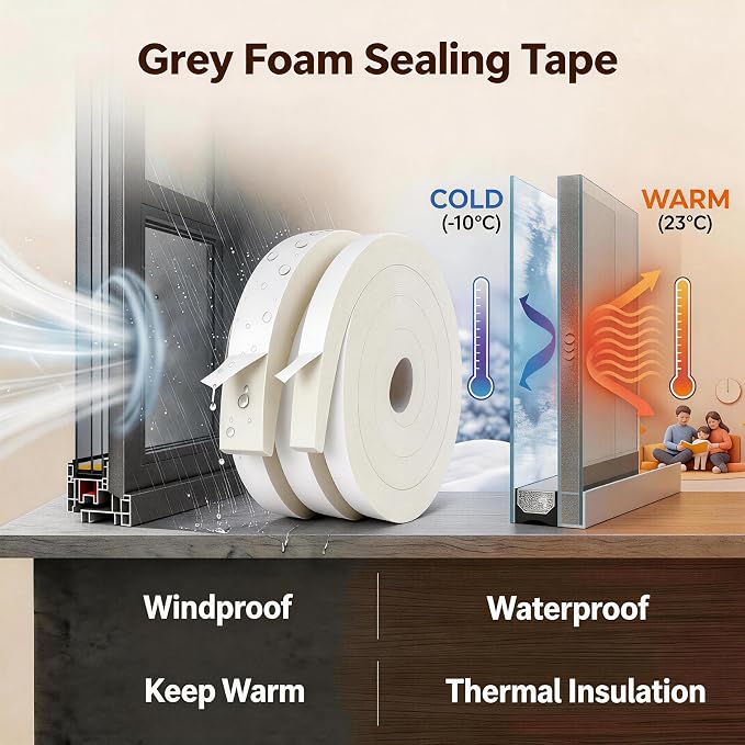 Air Conditioner Foam-2 Rolls, 1 Inch Wide X 1 Inch Thick Total 13 Feet Long - Image 4