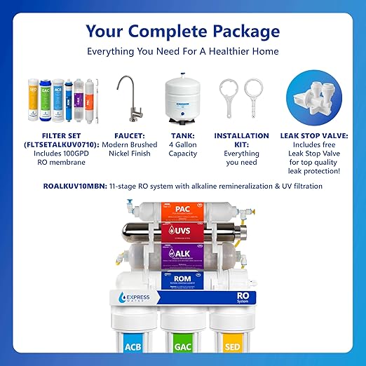Express Water Reverse Osmosis Alkaline Ultraviolet Water Filtration System – - Image 6