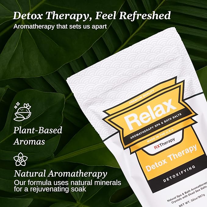 Relax Spa & Bath, Epsom & Dead Sea Salts, Aromatherapy Bath Salts for Hot Tub, Bath, or Spa, Infused with Magnesium, Detox Therapy