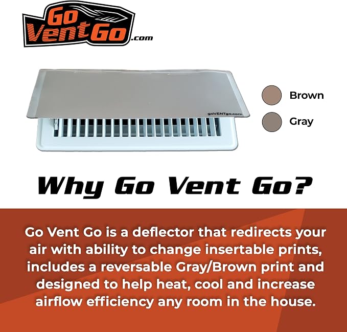 6 Pack GoVentGo Vent Deflector for Floor Registers Register NOT Included - Image 5