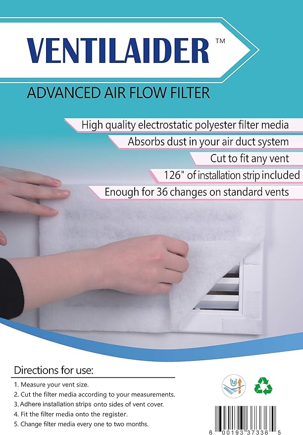 Vent Filter Set 20" x 84" Electrostatic Media + 126" of Tape by Ventilaider