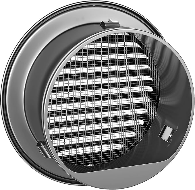 4" in Heavy Duty Thickened 304 Stainless Steel Air Vent Cover Louvered Grille - Image 4