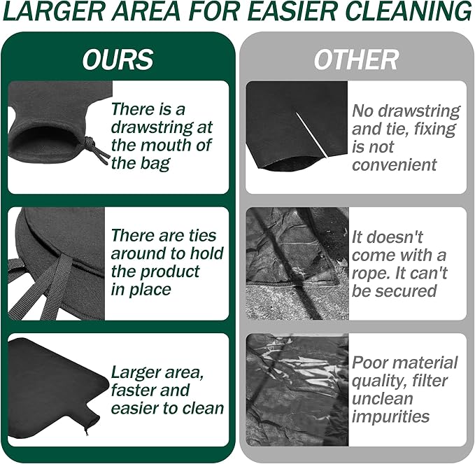 5 x 10ft Dewatering Bags with Drawstring Extra Large Dewatering Filter Bag Silt - Image 6