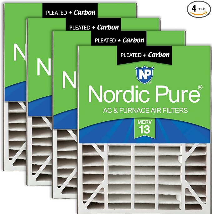 Nordic Pure 20x25x5 Lennox X6673 X6675 Replacement AC Filter MERV 13 + Carbon 4 by NordicPure