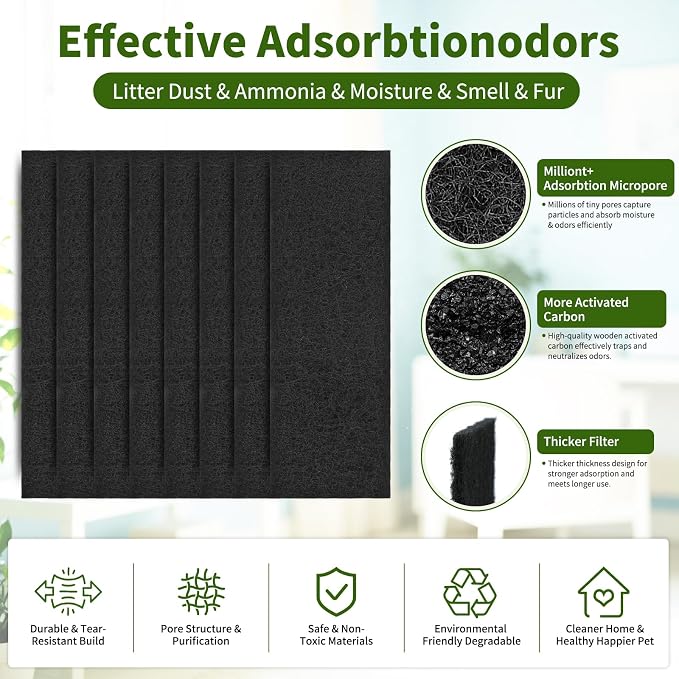 8 Pack Activated Carbon Filters Compatible - Image 2