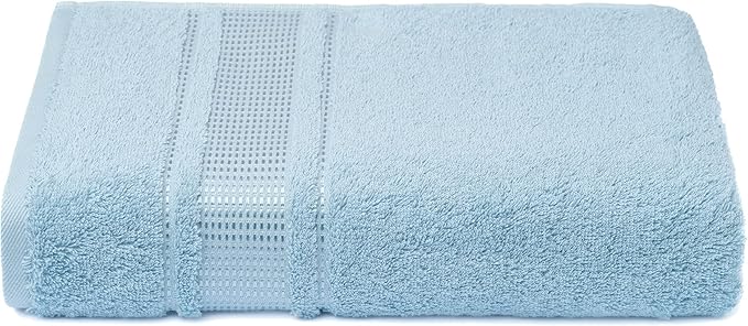 Melissa Linen, Bath Sheet, 100% Turkish Cotton Towel for Bathroom, Absorbent, Quick Dry, Durable and Soft Shower Towel, 35 in x 60 in Large, Spa and Hotel Quality, Ocean Blue