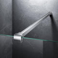 Frameless Shower Door Support Bar, Stainless Steel Wall-to-Glass Support Arm to Fixed Shower Glass Panel, for 1/4"-3/8" (6-10 mm) Door, 180° Pivot & Stow-Flat Mode (Chrome, 31.5-inch(800mm))