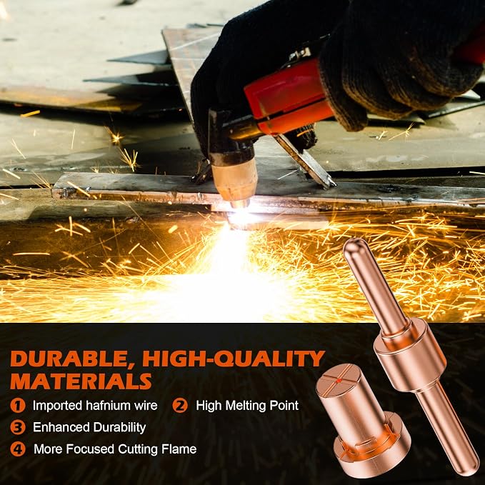 60PCS PT31 Plasma Cutter Consumables, High-Quality Cutting Performance Nozzles - Image 4