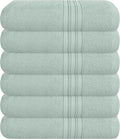 BOUTIQUO Ultra Soft Cotton 6 -Piece Hand Towel Set 16x24 Inch, Ideal for use in Bathroom, Kitchen, Gym, Spa & General Cleaning, Compact & Lightweight Multi Purpose Hand Towels - Sea Green