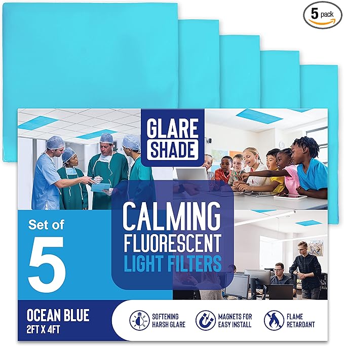 Fluorescent Light Covers for Classroom or Office | Magnetic Fluorescent Light by GlareShade
