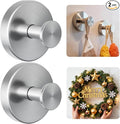 luckin smile Suction Cup Hooks for Shower, No-Drill Removable Towel Hook for Bathrooms, Shower Hooks, Suitable for Bathrooms, Kitchens, Windows, Glass, Powerful Suction Cup Hook (2, Silver)