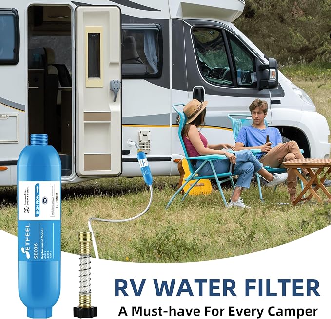 RV Inline Hose Water Filter, NSF Certified Camper Water Filter - Image 2