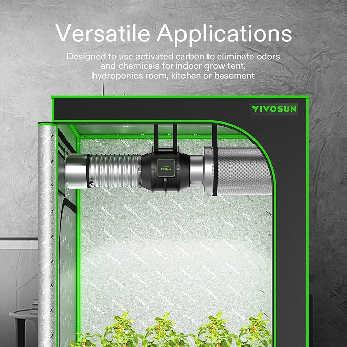 VIVOSUN 6 Inch Air Carbon Filter Smelliness Control - Image 7