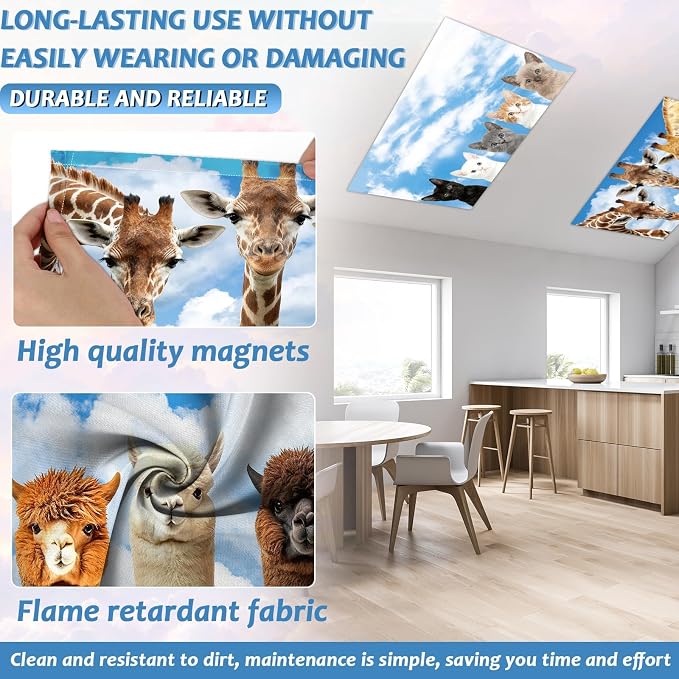 Wiooffen 8Pcs Fluorescent Light Covers - Image 3