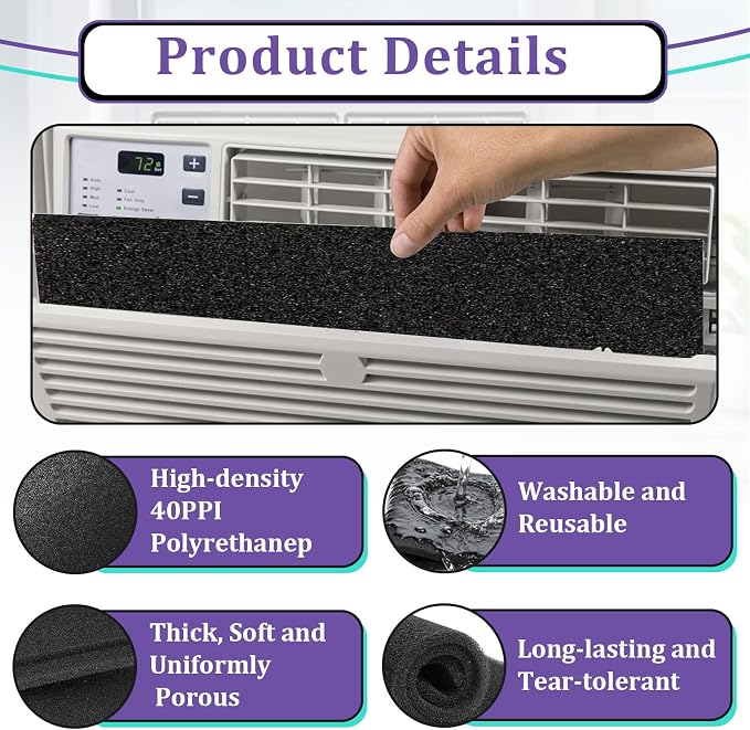 2PCS Air Filter Foam Sheet Material Compatible - Image 4