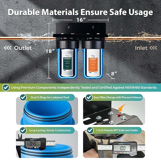 iSpring WGB21B-CPB 2-Stage Whole House Water Filtration System Reduces Cadmium - Image 4