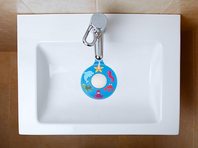 Fun Heavy Duty Bathtub Stopper for Kids, Secure Drain Cover for Bath Tubs, Sinks, and Laundries, 100% BPA Free Silicone
