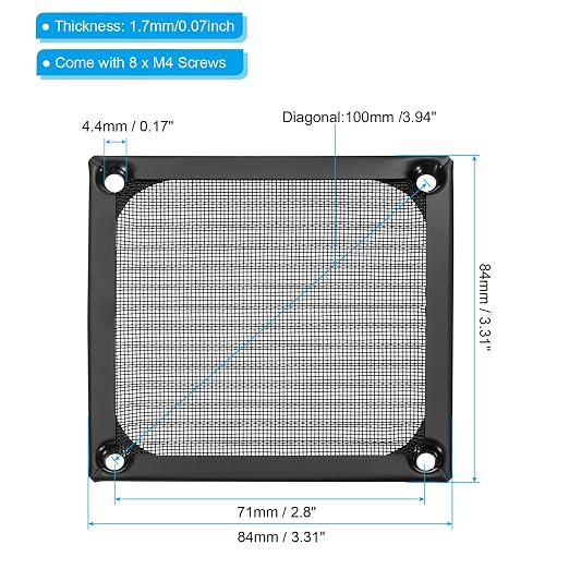 PATIKIL 80mm Fan Filter Grills - Image 2