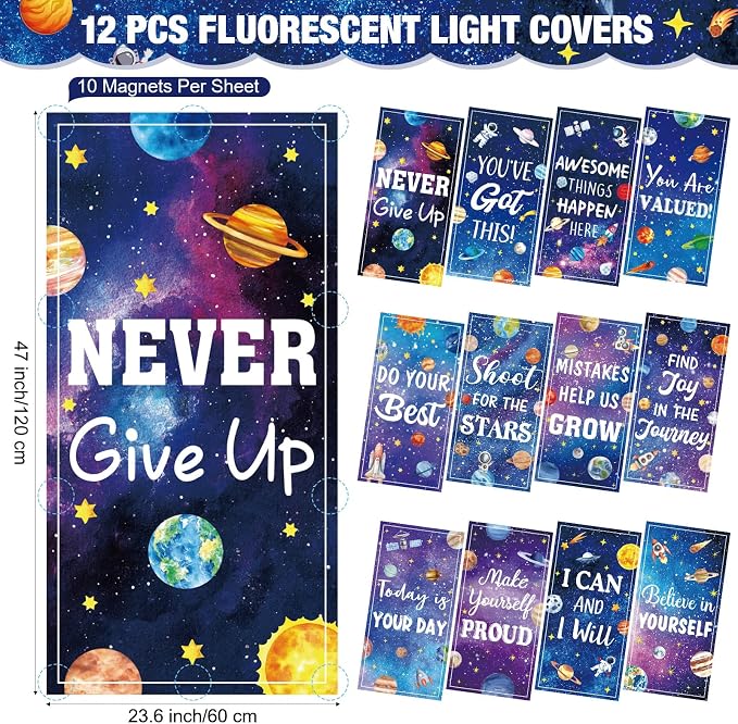 Capoda 12 Pcs Fluorescent Light Covers - Image 2