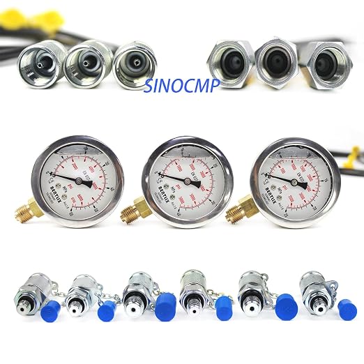 SINOCMP Hydraulic Pressure Test Coupling Kit - Image 4