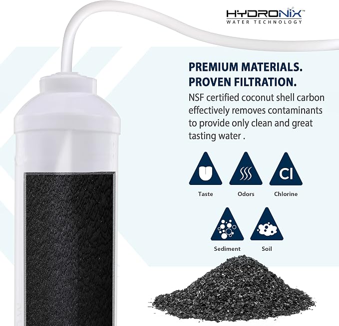 Hydronix ICF-10 Inline Post Activated Carbon Water Filter Replacement Cartridge - Image 4