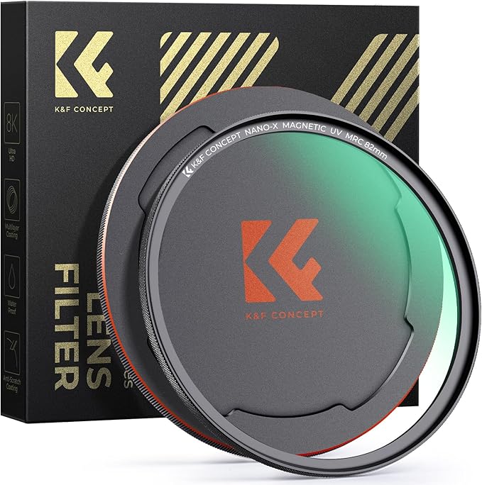 K&F CONCEPT 62mm Magnetic MC UV Lens Protection Filter + Lens Filter Cap | 1s by KFCONCEPT