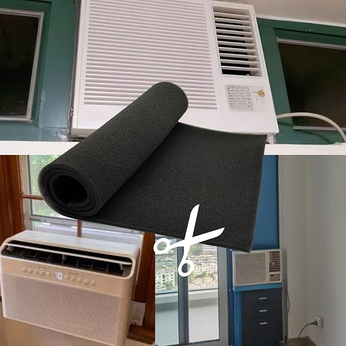 Window Air Conditioner Filter 1/4 inch 50PPI Cut To Fit AC Foam Replacement - Image 4