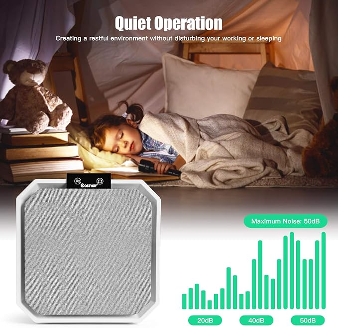 COSTWAY Air Purifier, Desktop Air Cleaner - Image 6