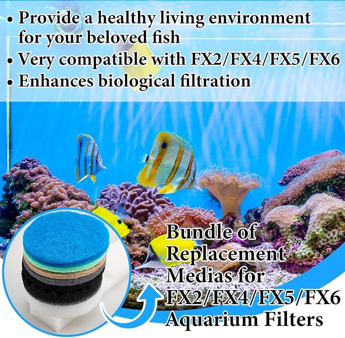 31 Pcs Compatible with Fluval Fx4/Fx5/Fx6 Replacement Filter Media, 3 Foam Block - Image 4