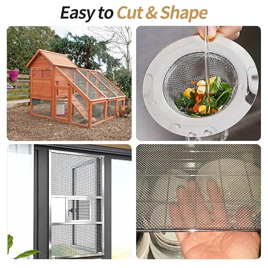 5 Pack 304 Wire Mesh Screen, 11.8"X8.2" Heat-Resisting Metal Mesh, 20 Mesh - Image 6