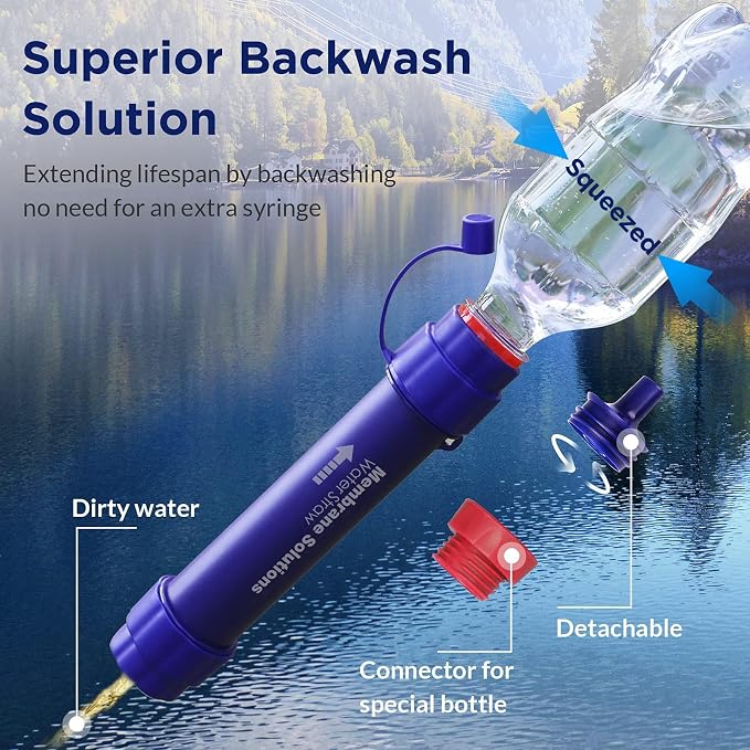 Membrane Solutions S2 Water Filter Straw Replacement Filter Elements, 0.1 - Image 4