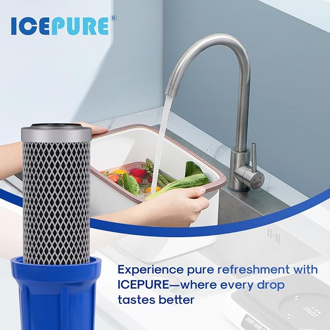 ICEPURE 20" x 2.5" Whole House Water Filter Upgraded Coconut Shell Activated - Image 7