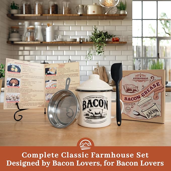 Bacon Grease Container with Strainer - Image 7