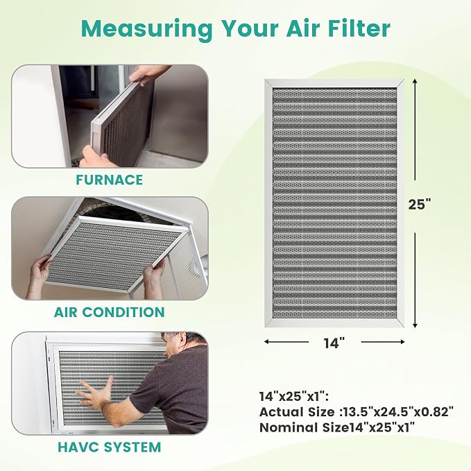 14x25x1 HVAC Furnace Air Filter, Lasts a Lifetime, Washable Reusable, - Image 3
